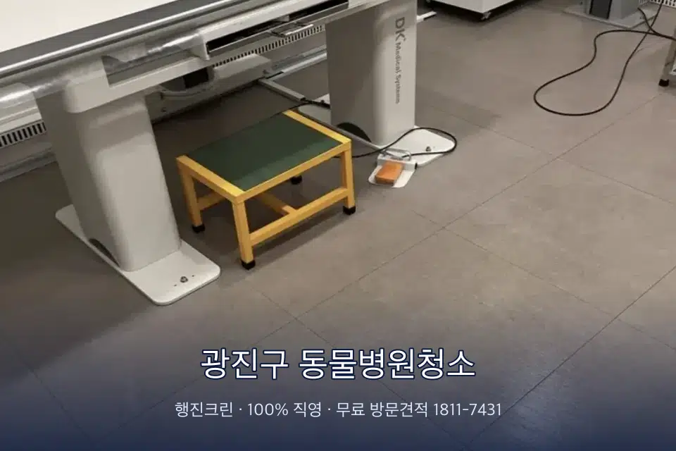 광진구 동물병원청소 영상의학실 바닥 물걸레 작업